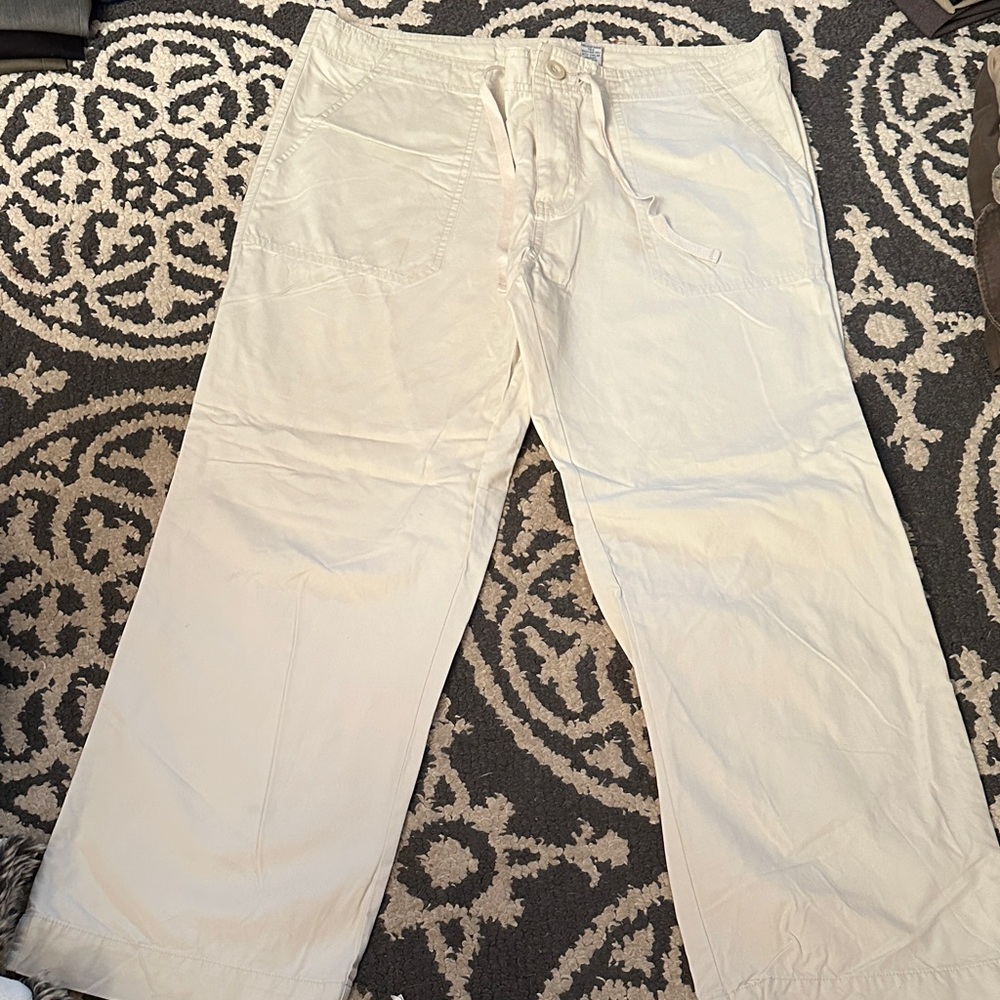 Old Navy Cream Wide-Leg Pants